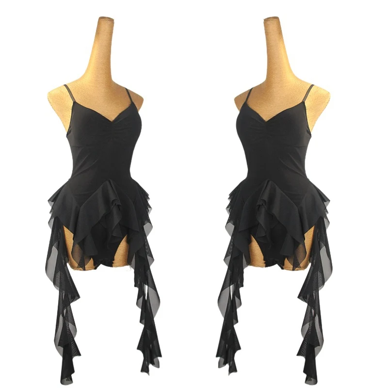 

Новинка 2023 года, летний комбинезон на бретелях для латинских танцев, топ для современного танца, тренировочный костюм, чача, румба, танго, танцевальные топы, одежда для взрослых DQL10625