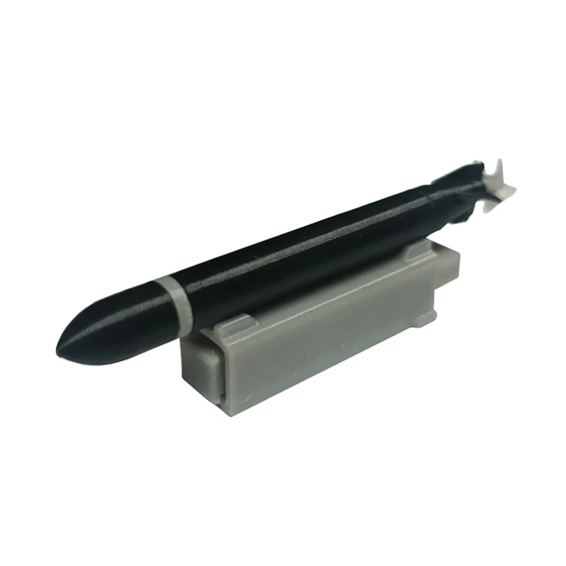 1Set Rubber‑Band Powered Mini Torpedo Model Simulation Underwater Launch Model Adjustable Buoyancy for Desktop Display Ornament