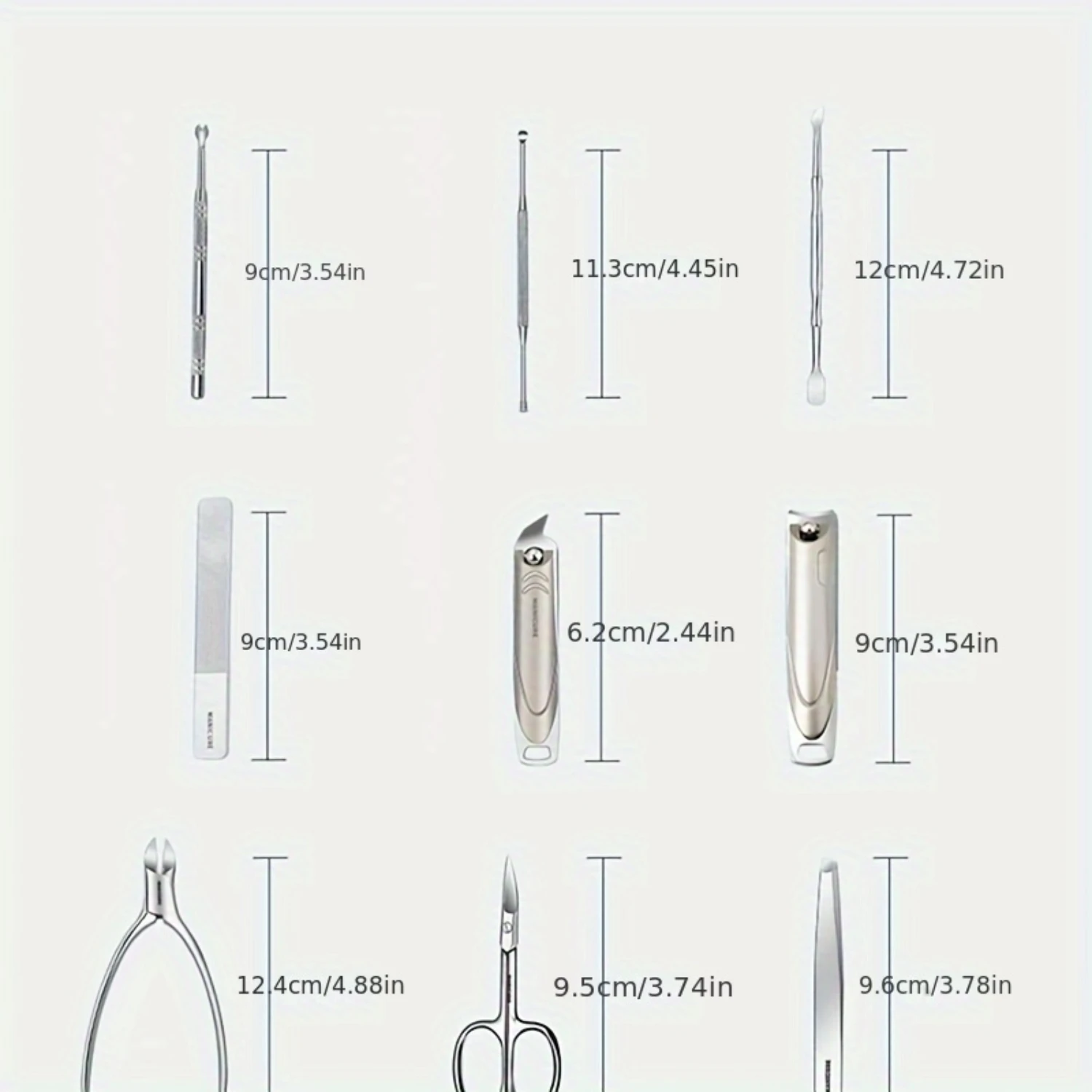Luxe nagelknipperset - manicure- en pedicureset met roestvrijstalen snijders, snaktang voor ingegroeide teennagels en reizen C