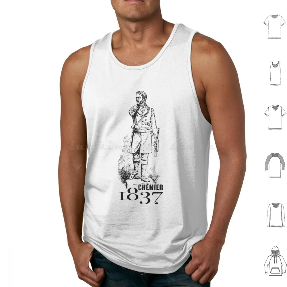 Jean-Olivier Chenier Quebec Leader Patriot Rebellion 1837 Black And White Hd Tank Tops Vest Sleeveless Jean Olivier Chenier