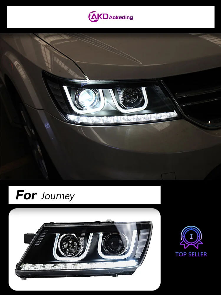 Faro anteriore per auto per Dodge JCUV Journey Freemont 2008-2019 LED Styling indicatore di direzione dinamico obiettivo accessori automobilistici 2 pezzi