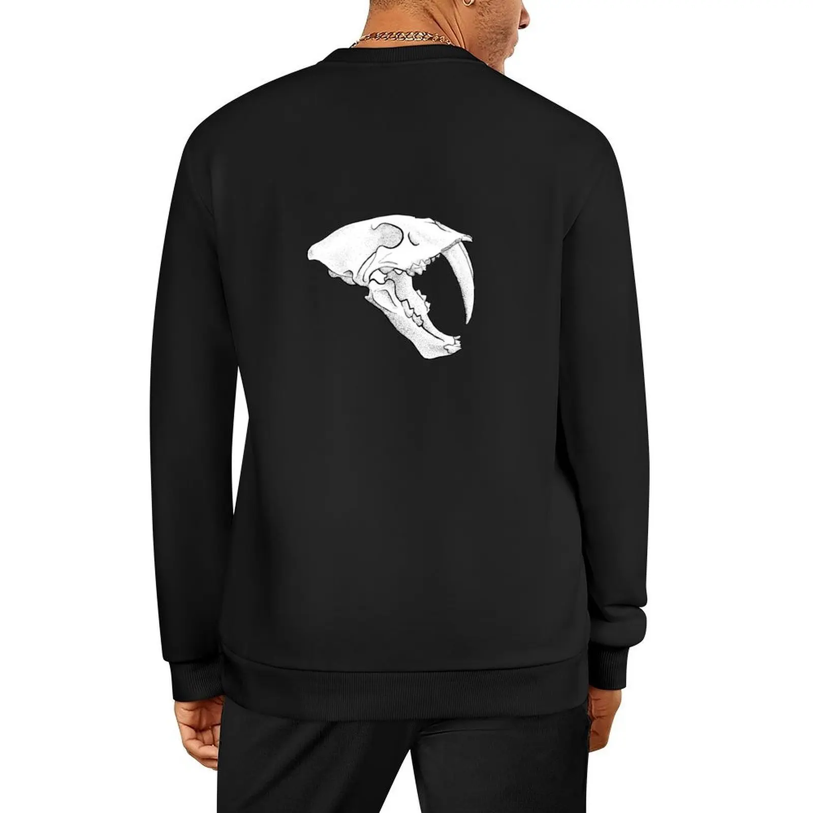 

Saber Tooth Skull Stippling - Anatomy Art Pullover men clothing mens designer clothes men's sweat-shirt men sweatshirt
