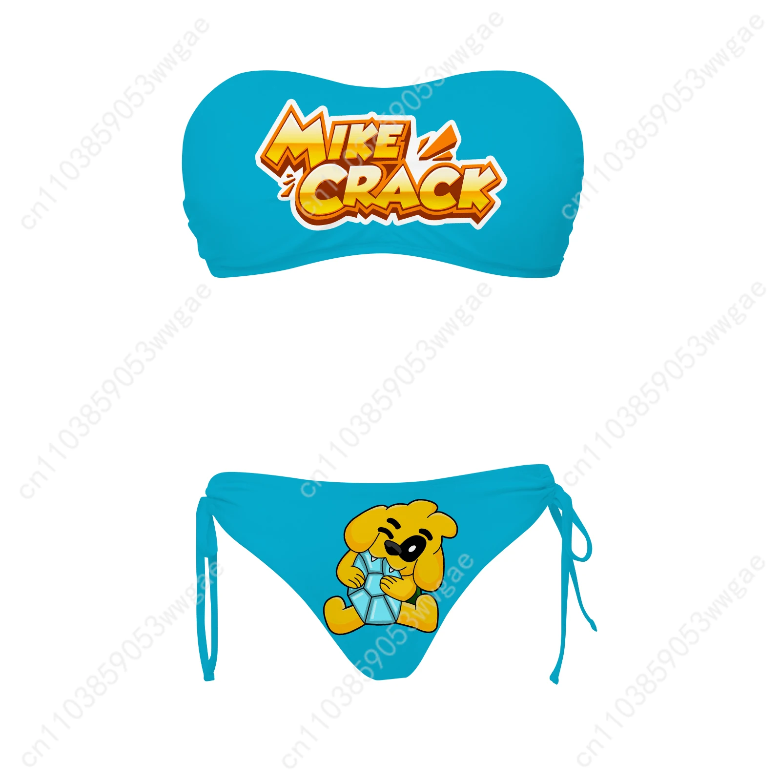 Mikecrack Swimsuit Womens Drawstring Two Piece Set Bathing Suit Personalized Swimwear Pool Beach Bikini Customized Beachwears
