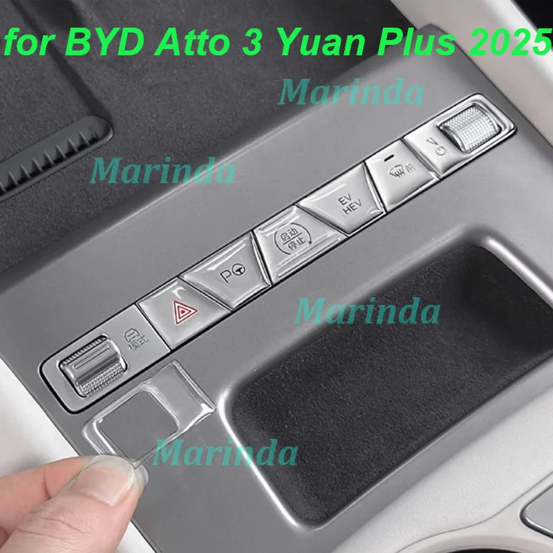 

Car Central control Button Epoxy Stickers for BYD Yuan Plus Atto 3 2025 Gear Center Console Panel Cover Interior Accessories