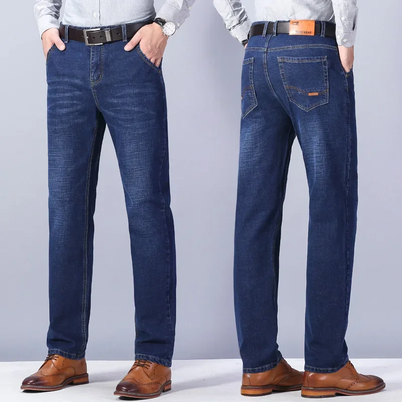 2025 ใหม่ผู้ชายคลาสสิกขั้นสูงแฟชั่นกางเกงยีนส์ Homme Man นุ่มยืด Masculino DENIM กางเกงบุรุษกางเกง Overalls 28-40
