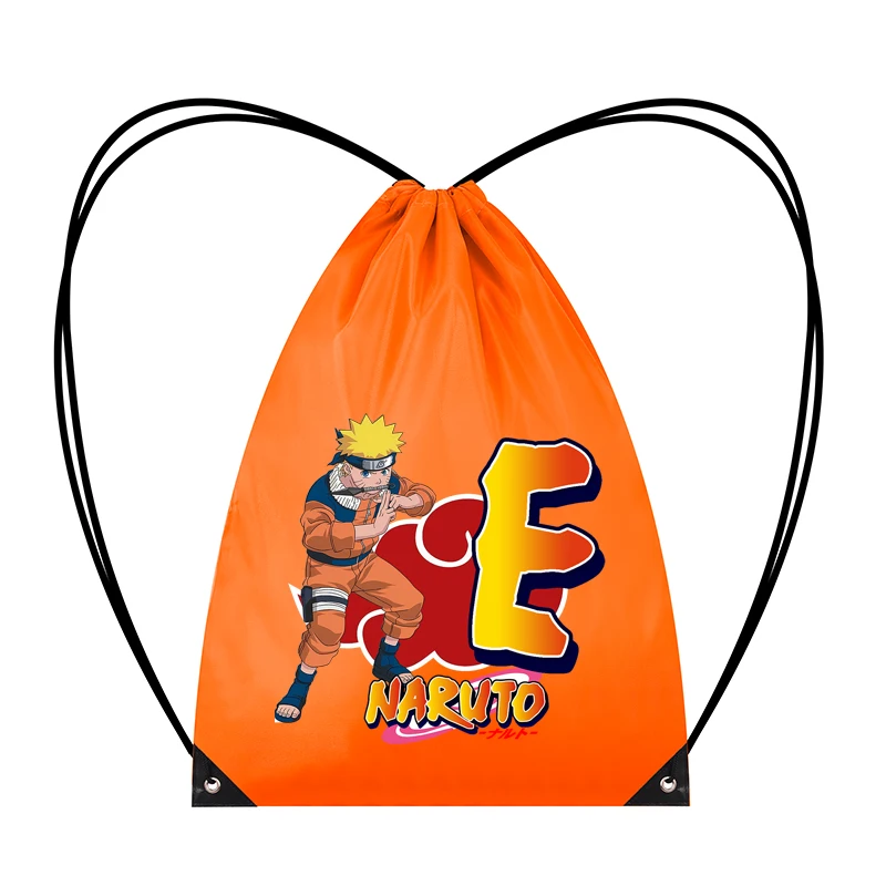 Narutos Bundle Pocket Kawaii Аниме Рюкзак на шнурке Молодежная мода Спортивная сумка большой вместимости Подарочные сумки с героями мультфильмов Велосипедный рюкзак