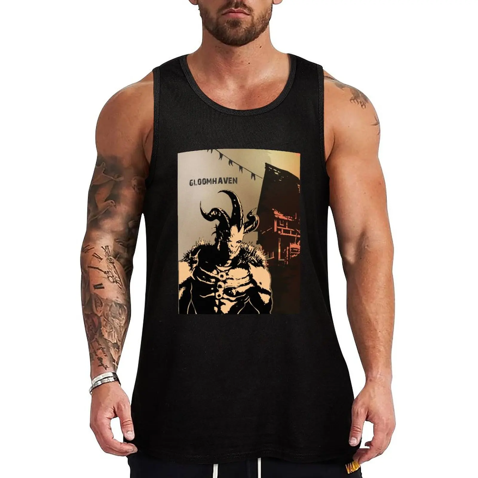 

Gloomhaven - Board Games Design - Movie Poster Style - Board Game Art Tank Top T-shirt male Men's summer t-shirt Men's t-shirts
