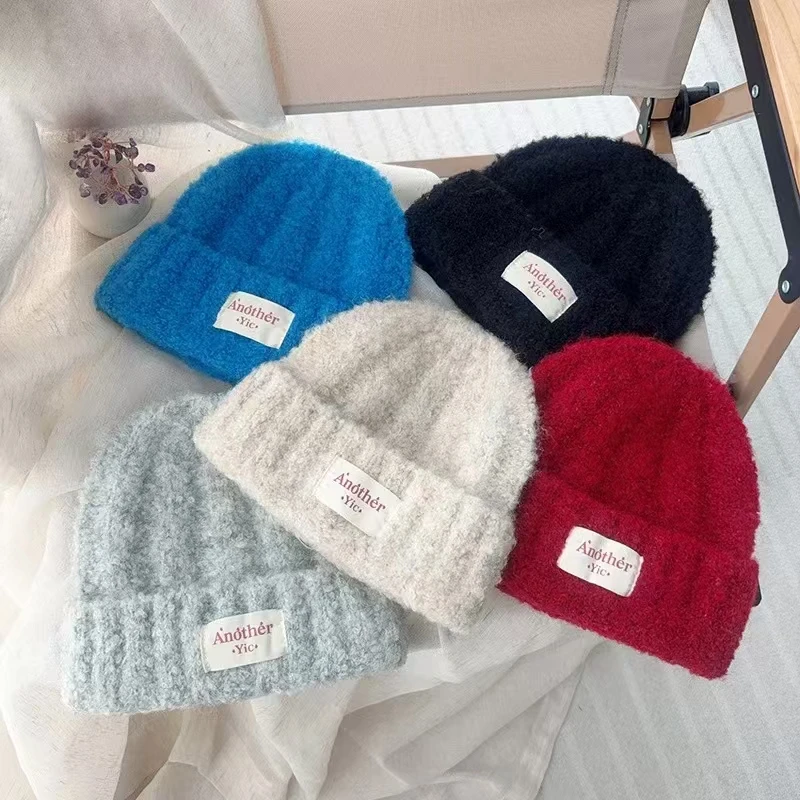 

Knitted Beanies Hats For Kids Winter Warm Children's Knit Beanies Caps Outdoor Windproof Warm Boys Girls Hooded Hat Ski Cold Cap