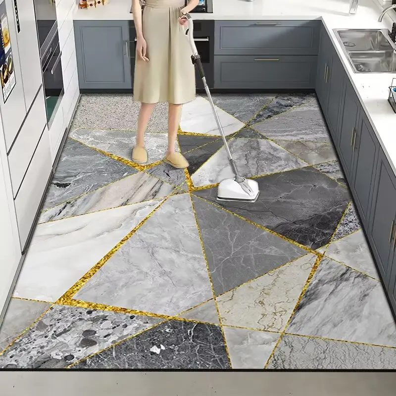 Home Decor Kitchen Mats Modern Geometry Living Room Carpets Sofa Table Side Area Rug Marble Light Luxury Bedroom Decoration Rugs