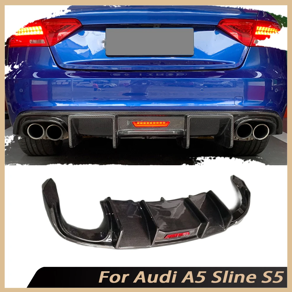 

Carbon Fiber K Style Rear Bumper Diffuser Lip for Audi A5 Sline S5 2013-2016 Car Body Kits Bumper Lip Diffuser Accessories