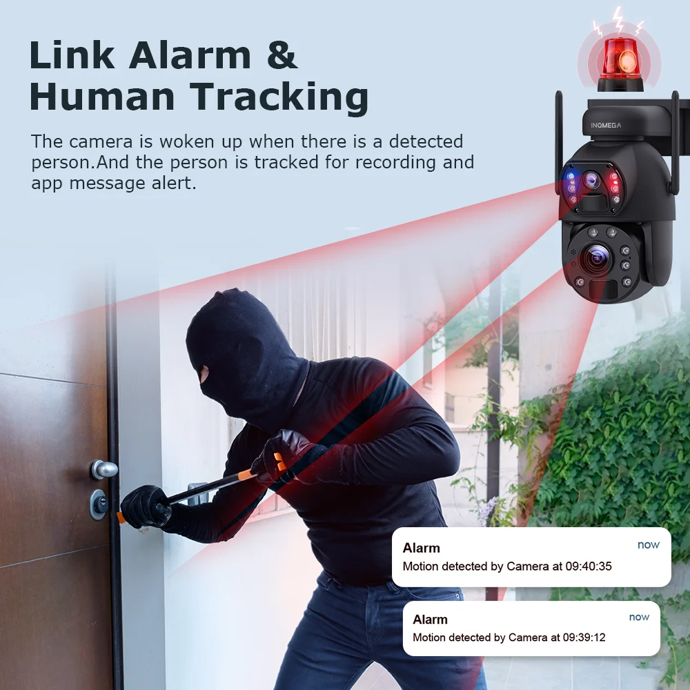 50X Optical Zoom 4G LTE Security Solar Camera 12MP Dual-Lens 15600mA Battery Powered PTZ Camera Video Recording PIR Motion CCTV