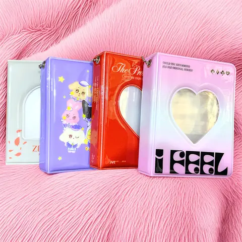 Segregator na fotokarty Kpop 3 cale Mini Album na Karty IDLE Album GIDLE ZB1 ANITEEZ Uchwyt na Serce z Zawieszką DIY Saszetki