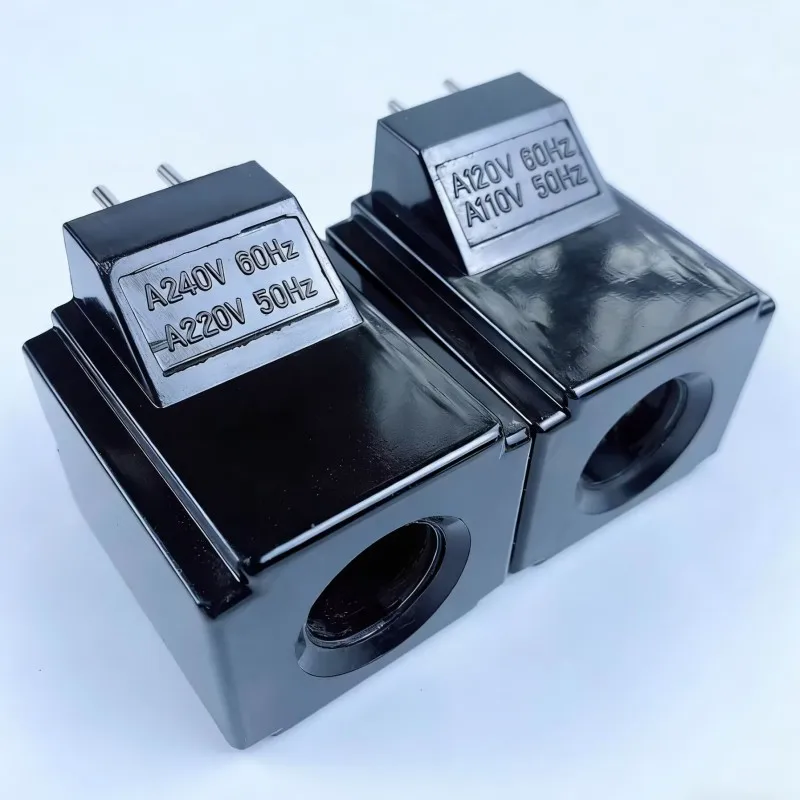 Copper Hydraulic Electromagnetic Control Valve Coil, Two-Pin Type AC 110V/AC 220V Inner Diameter20mm Height51mm