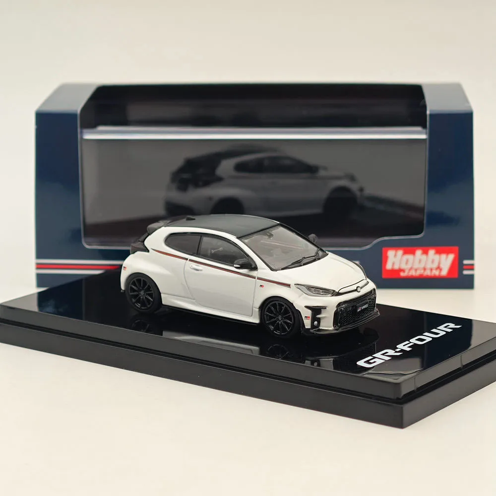 Hobby Japan 1:64 GR-Four YARIS RZ High performance GR Parts Super White HJ642024GW Diecast Models Car Collection Auto Toys Gift