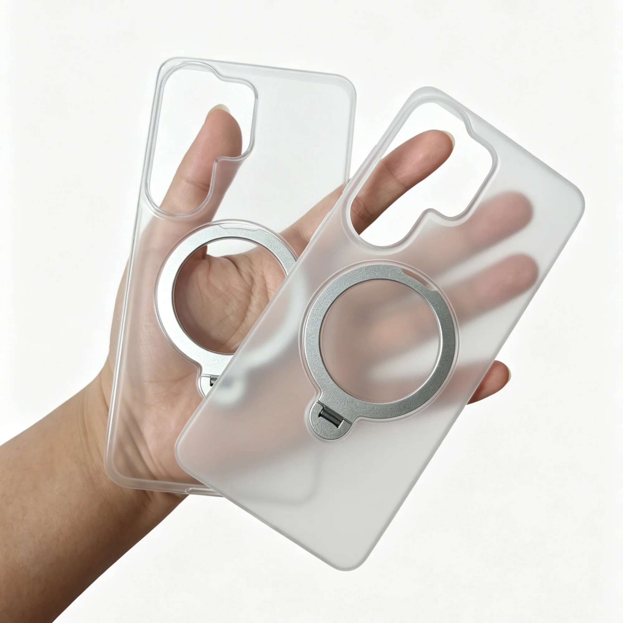 Luxury For Magsafe Armor Magnetic Magnet Stand Phone Case For Samsung Galaxy S26 Ultra A57 A56 5G Lens Protection Frosted Cover