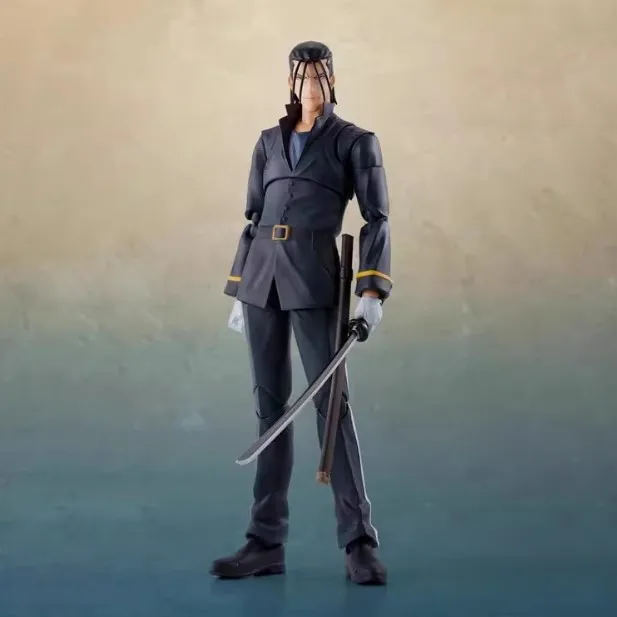 Original Bandai Sh Figuarts SHF Hajime Saito Figuras de ação Anime Modelo Coleção de brinquedos em estoque