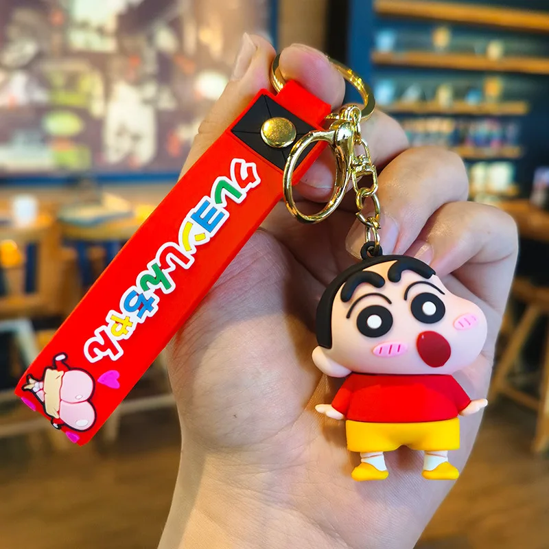 Japanese Crayon Shinchan Keychain Dinosaur Crocodile and White Crocodile Figurine Cute Claw Machine Y2k Fashion Toys - view 5