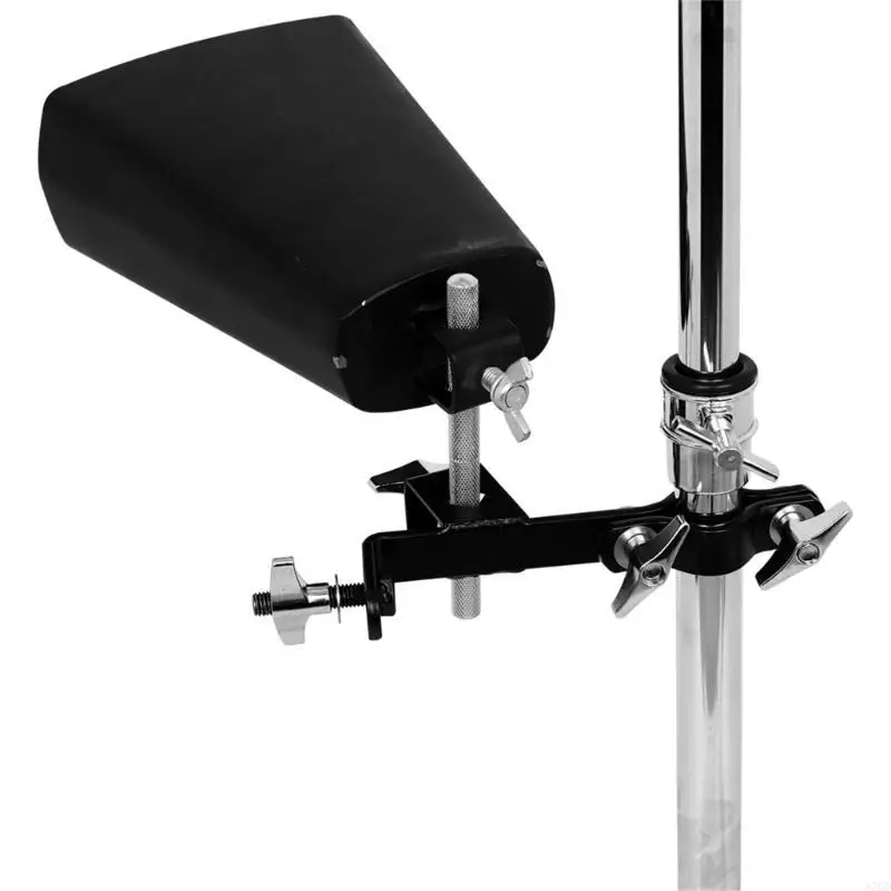 Cowbell Stand حامل رعاة البقر مقطع Cowbell مقطع تصاعد مشبك Hoop مثبتة Cowbell المشبك القابل للتعديل cowbell mount المشبك A70D