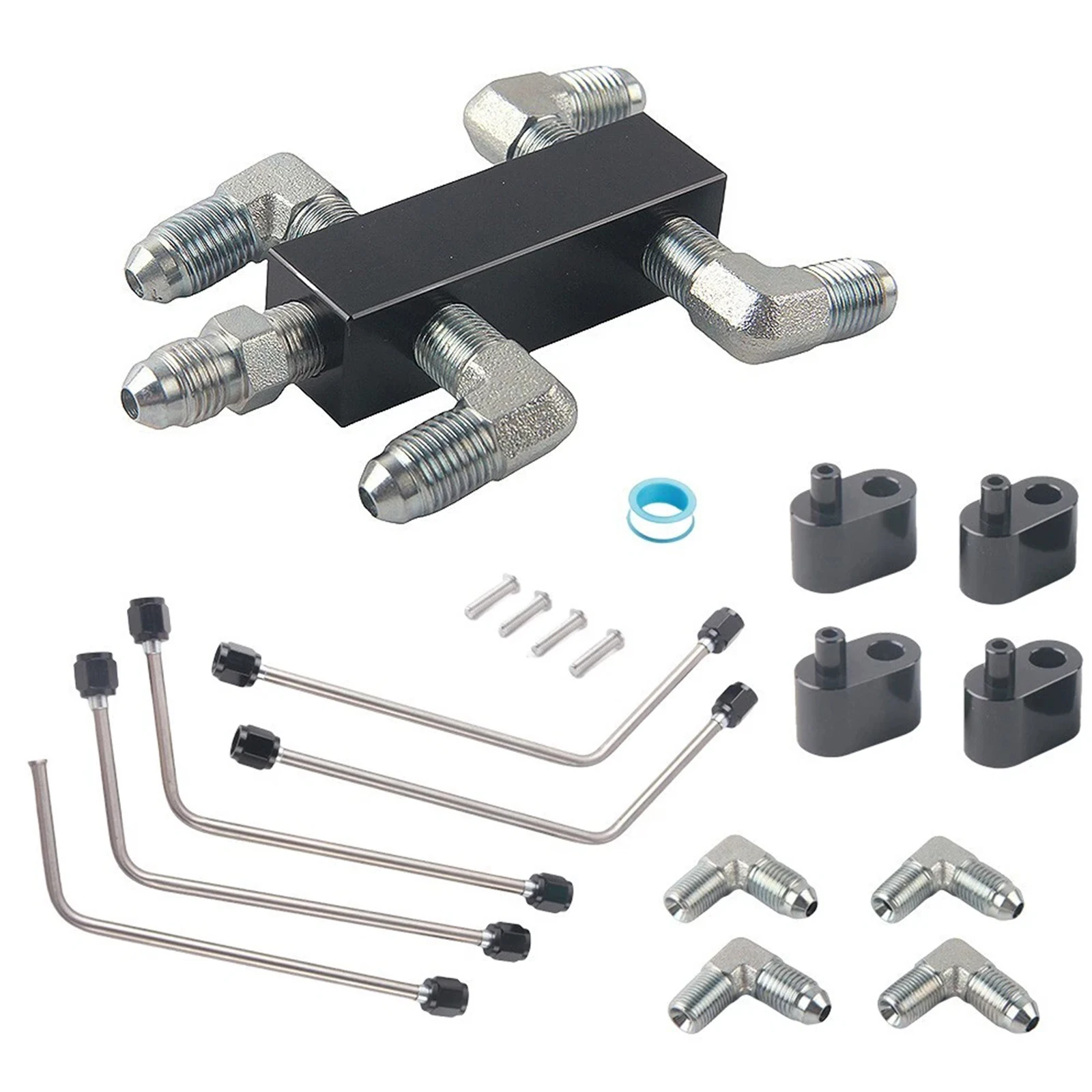 

Fuel Brake Line Stainless Steel 4 Corner Complete Steam Port Kit LS Steam Port Kit Fits for LS1 LS2 LS3 LS6 LS7 LSX Engines