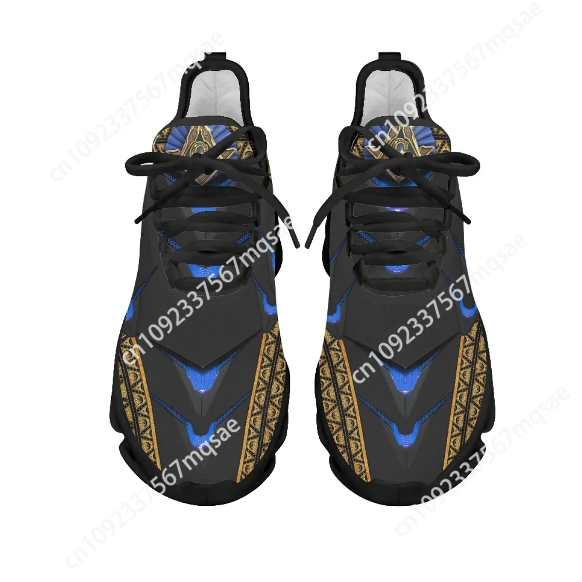 Custom Blue Masonic Style Freemasonry Non-Slip Running Sneakers Air Cushion Mesh Shoes Outdoor Wear-Resistant Tennis Shoes