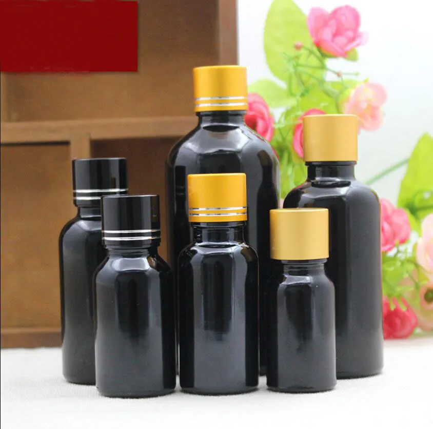 15ml20ml black glass bottle essential oil liquid serum complex recovery eye gel serum liquid moisture skin care cosmetic packing