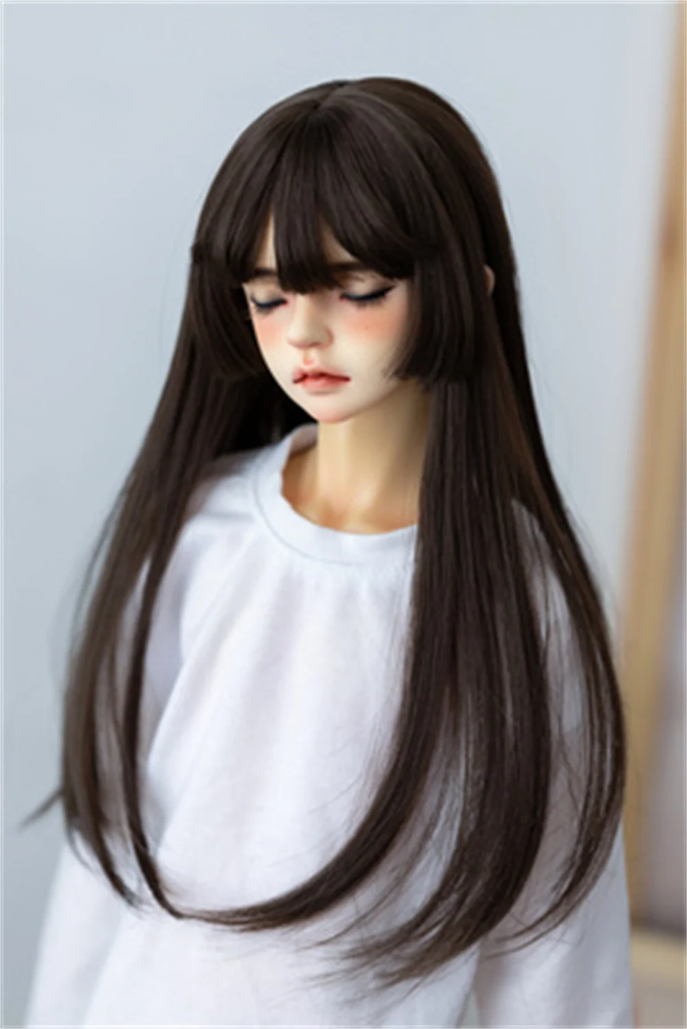 BJD/SD/DD wig for 1/3,1/4 High temperature silk long straight hair BJD doll accessories(no dolls)
