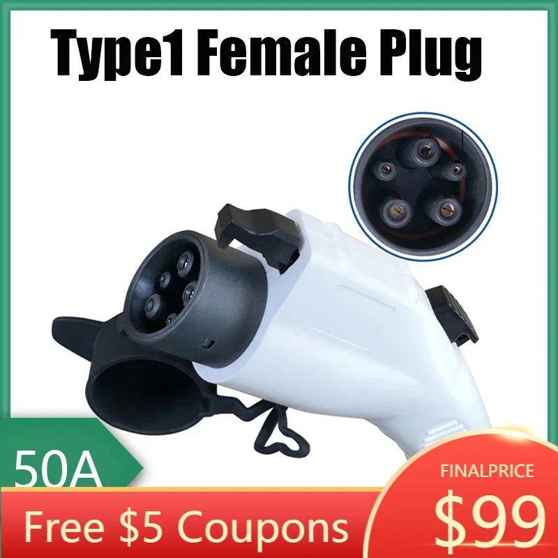 

EV Charger Female Type1 Plug SAE J1772 Connector For Electric Car Vehicle Charging Station32A 50A 80A 250V