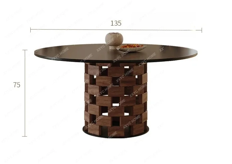 

Y1 French Style Mid-Ancient Solid Wood Household Minimalist Silent Style Dining Table