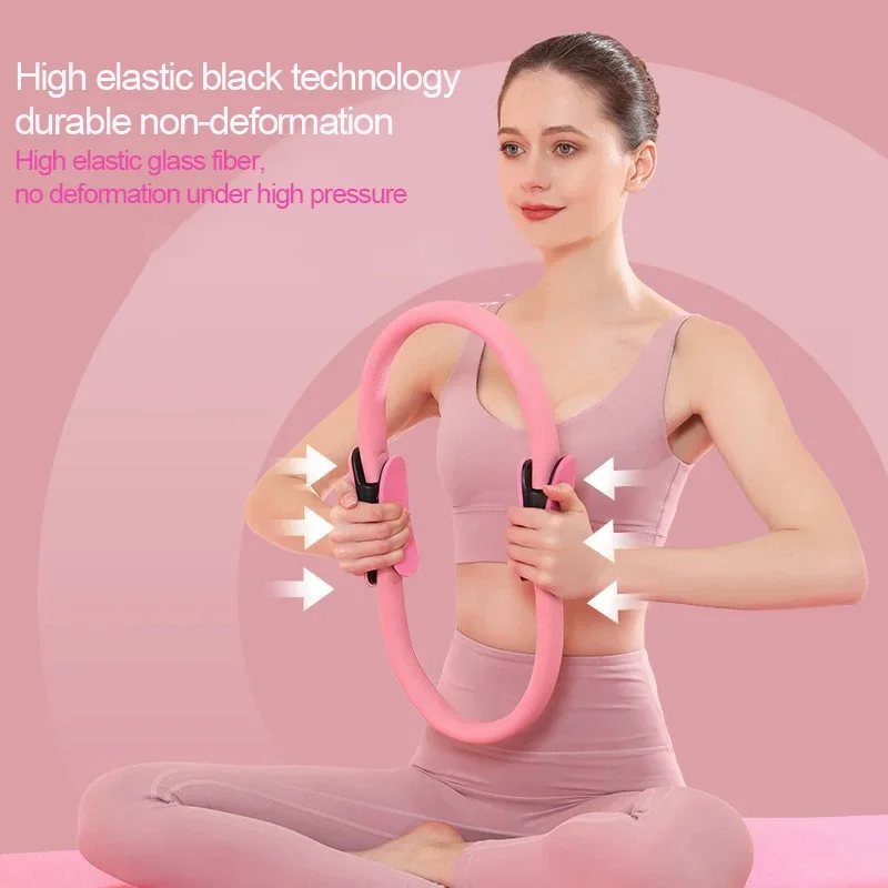 Anillo de Pilates, aro de yoga para fortalecer los músculos del suelo pélvico, ayuda para adelgazar los muslos, ejercitar la cintura, y como complemento para la práctica de yoga, ideal para la pérdida de peso y el adelgazamiento.