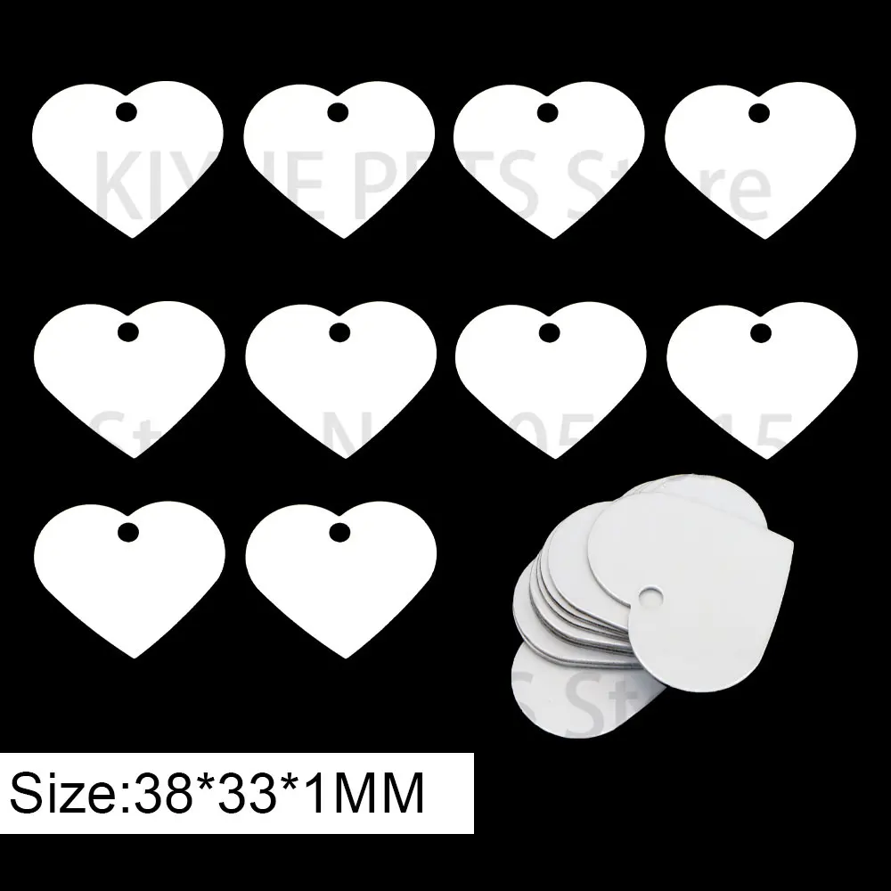 20 Stücke Großhandel Personalisierte Haustier ID Typenschild Wärmeübertragung Aluminium Blank Hang Tag Angepasst Schlüsselanhänger Zubehör Anhänger – Detail 5
