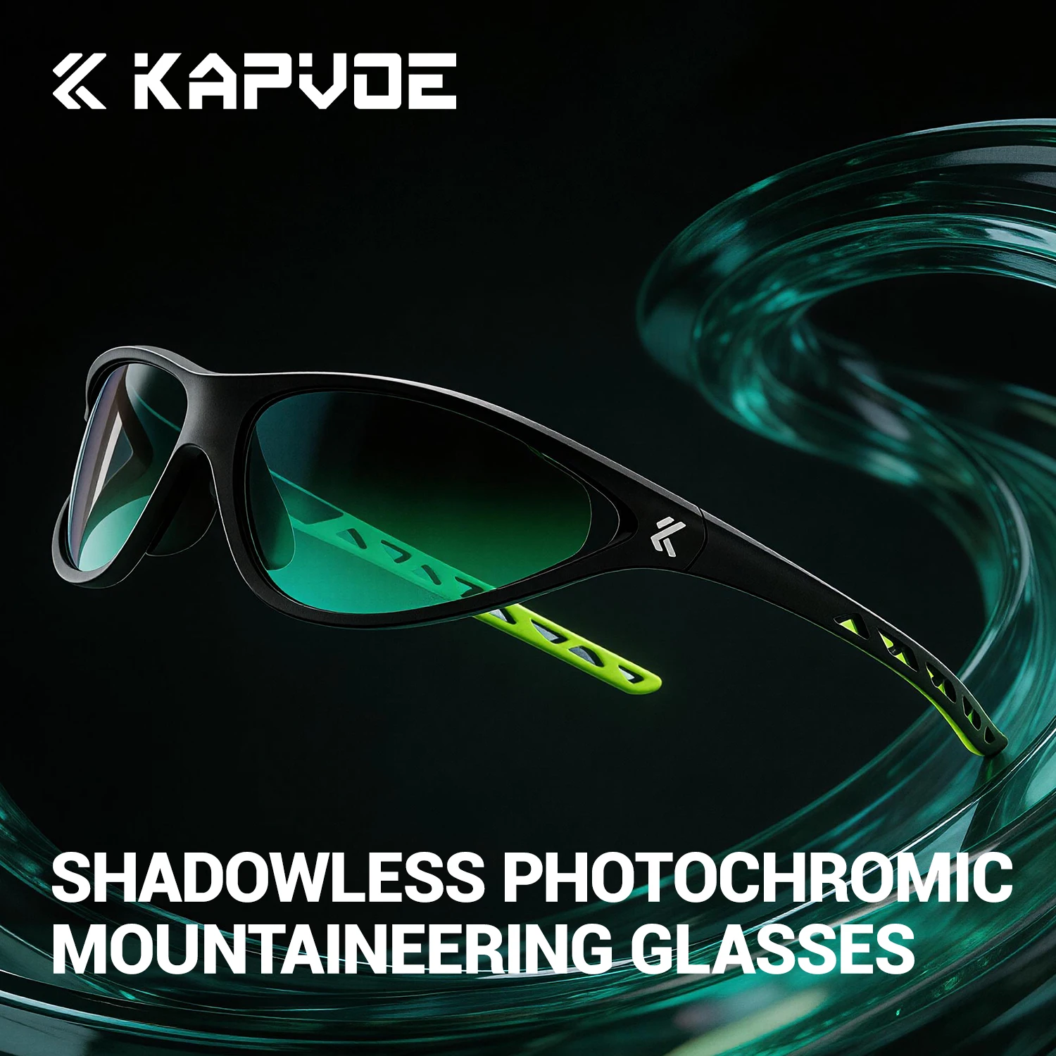 Kapvoe Sports Fashion Cycling Sunglasses Men Photochromic Glasses Mountain Running Retro Hiking Eyewear Climbing UV400 Goggles
