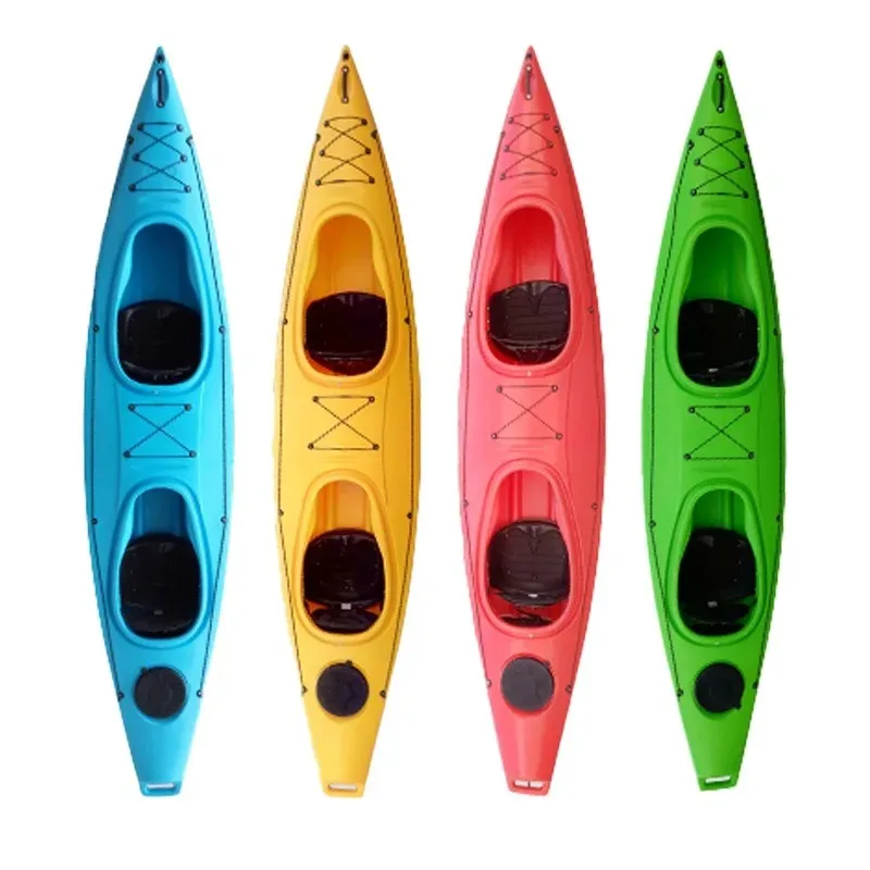 

New 2-Person Modular Kayak - Pedal or Electric Drive for Fishing, Durable Hard Plastic Construction，Load Stability