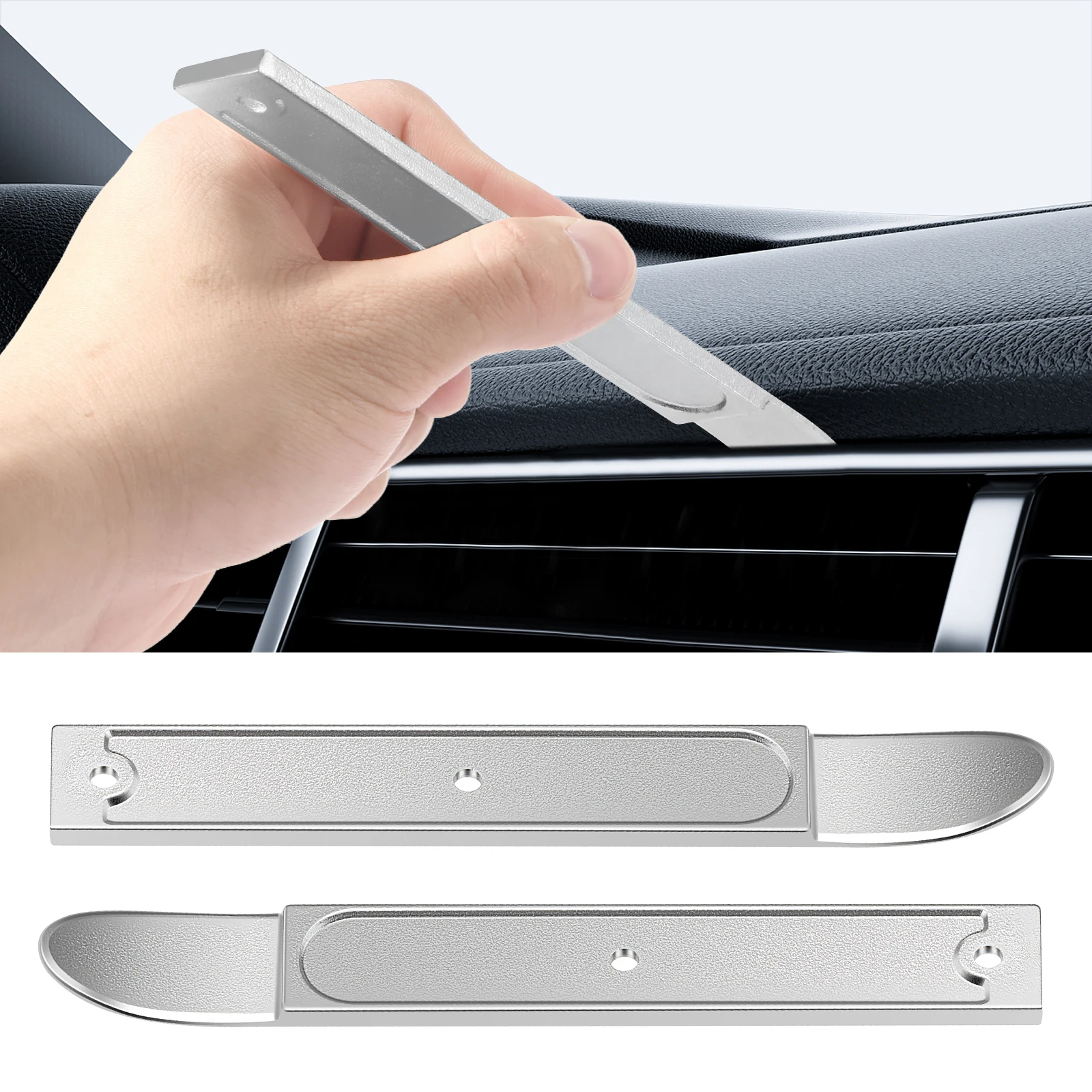 

2PCS Metal Skin Wedge Pry Bar Tool Car Interior Door Trim Removal Pry Tool Portable Panel Popper Tool For Automotive Planes