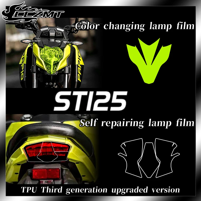 For CFMOTO st125 transparent headlight film smoked black tail light film scratch repair film modification