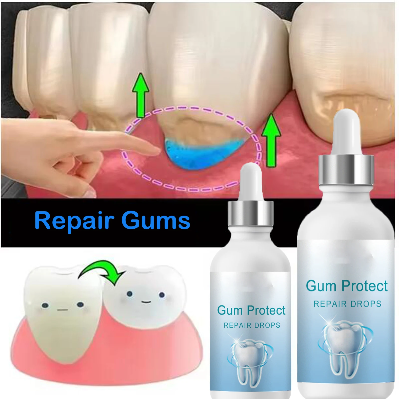 

Quickly Repair Gums Serum Relieve Tooth Damage Drops Effectively Relieve Tooth Allergy Dental Caries Teeth Cleaning Toothpaste