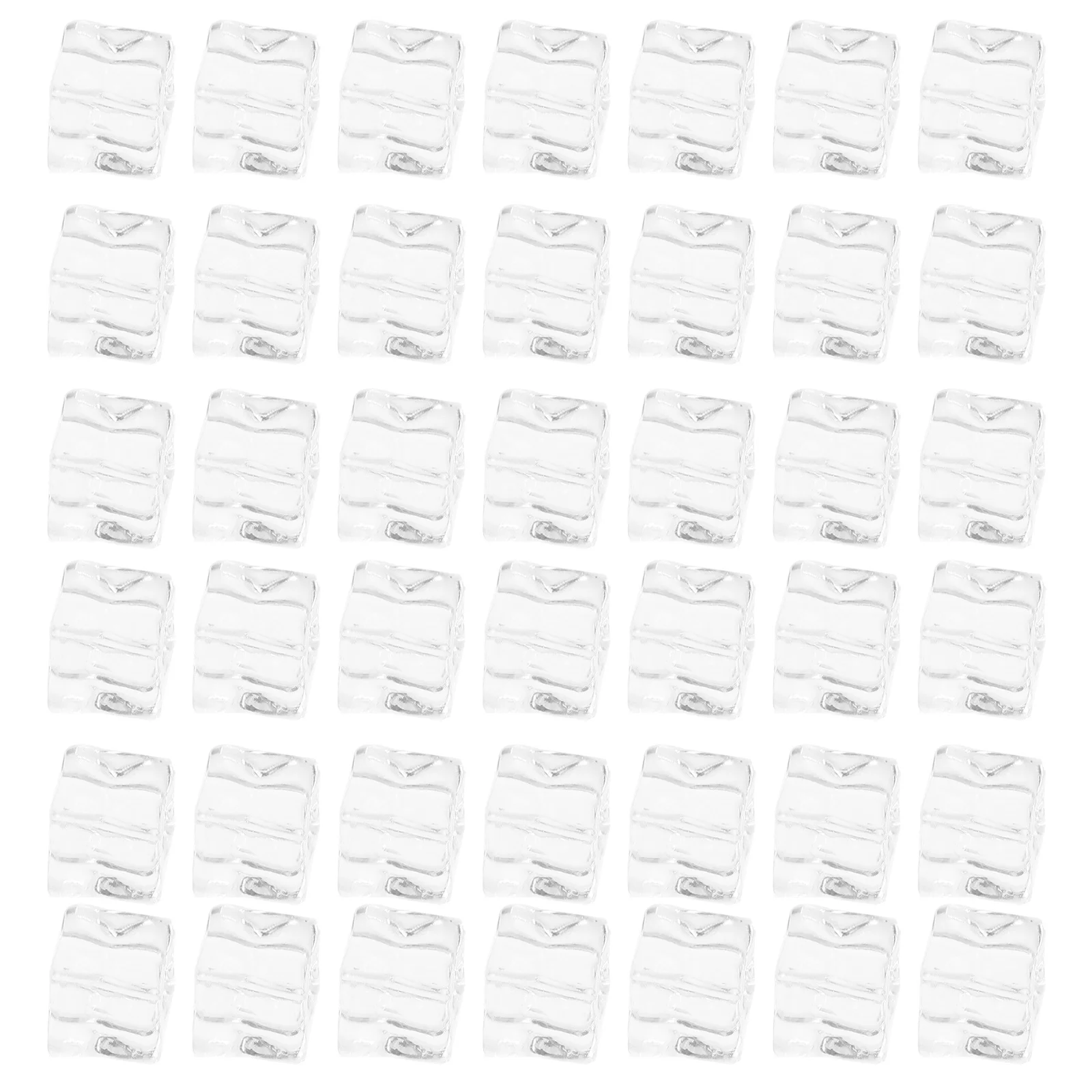 

50pcs Reusable Fake Ice Cubes Washable Non-Melting Decorative Ice Cube Props For Cake Coffee Shop Display Wedding Party