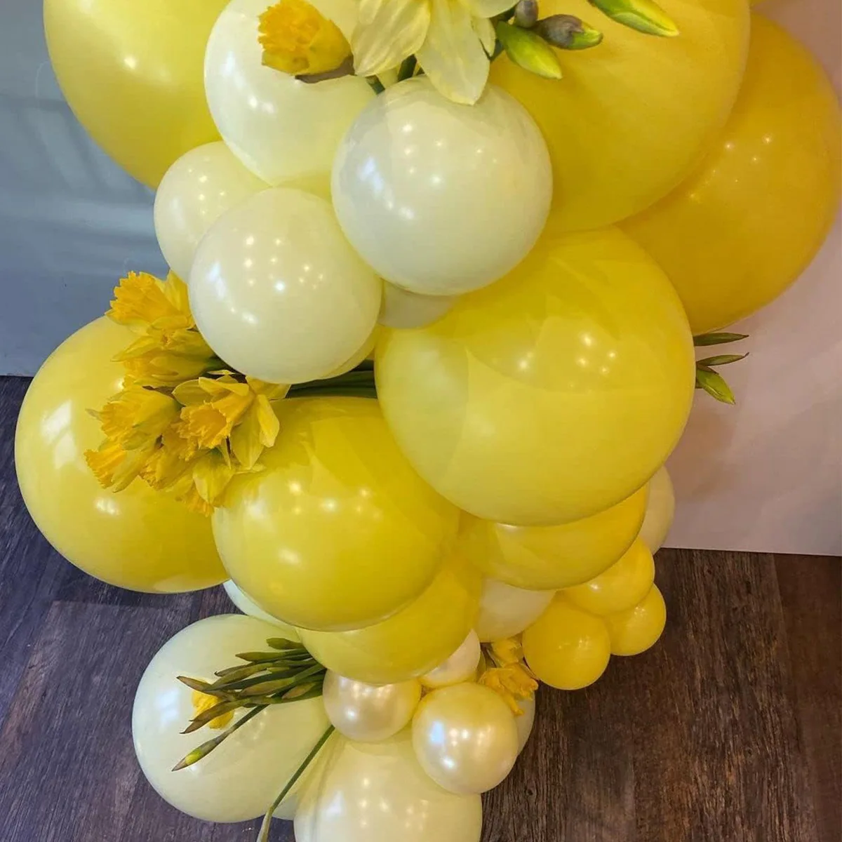 Pastel Yellow Balloons Arch Garland Kit White Baby Shower 1st Birthday Party Ballon Decorations Wedding Anniversary Decor Globos