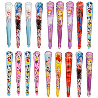 5/10PCS Disney Cartoon Hand Held Stick Balloon Set Frozen Mermaid Princess Spiderman Mickey Kid Toy Birthday Party Decoration