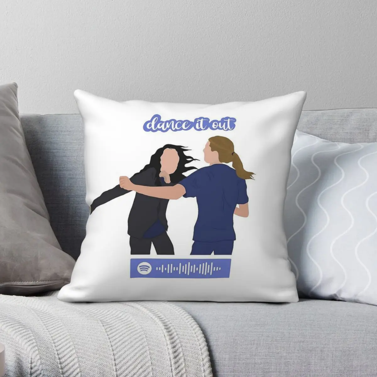 Dance It Out Grey's Anatomy-funda de almohada cuadrada, poliéster, lino, terciopelo, decoración creativa con cremallera, funda de almohada, funda de cojín para cama