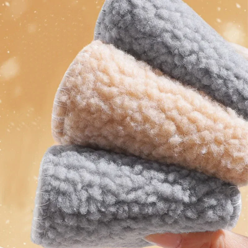 الشتاء الدافئة الصوف الأحذية النعال 1/2 أزواج سميكة جلد الخراف الكشمير أحذية قطنية منصات Coldproof مريحة الثلوج الأحذية نعل