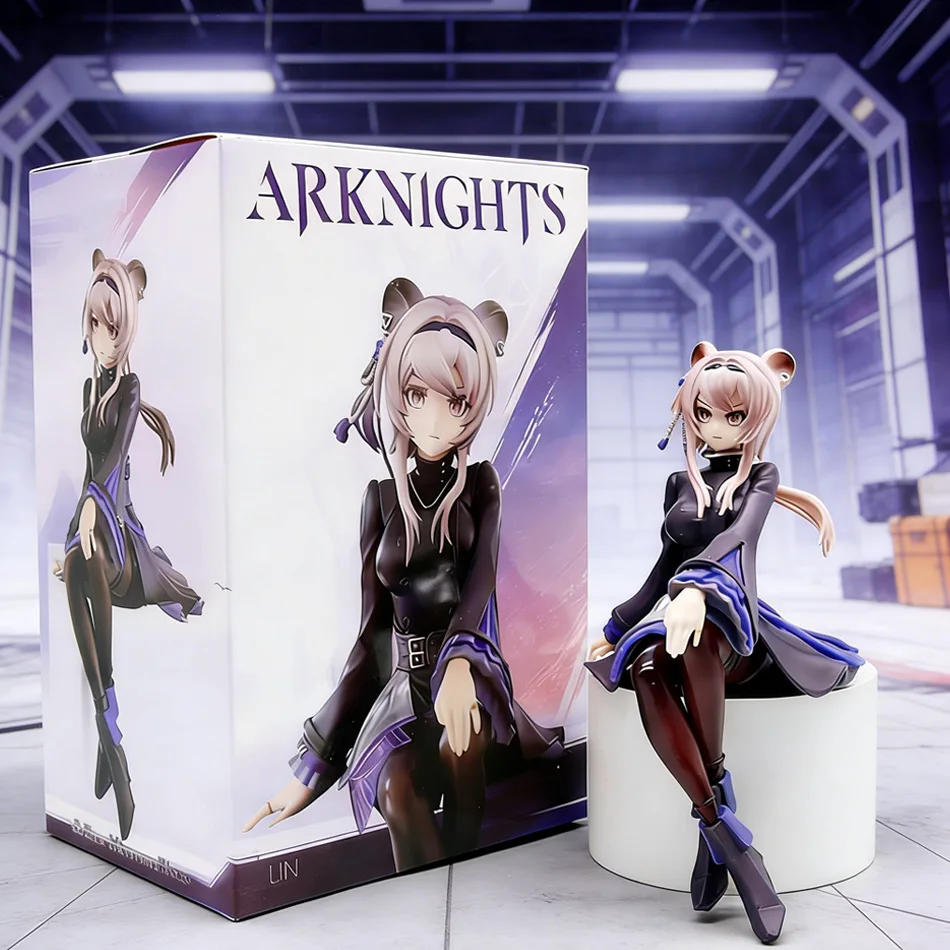 Figura de Anime de 14 cm de Arknights Lin, Figura de PVC con Forma de Fideos, Figura de Acción, Modelo Coleccionable, Decoración de Escritorio, Juguete, Regalo para Niños