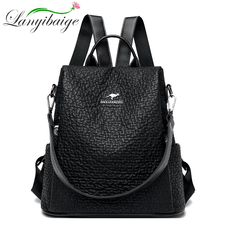 2024 Luxury Brand Women\'s Anti theft Bag High Quality Large Capacity Girl Backpack Retro Trendy Female Shoulder Bags Sac A Dos