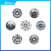 Real D Color Moissanite Stones Round 8 Hearts/16 Hearts/100 Faceted Cut/Sakura Cut/99 Rose Cut/Empire Cut/Plum Blossom Cut