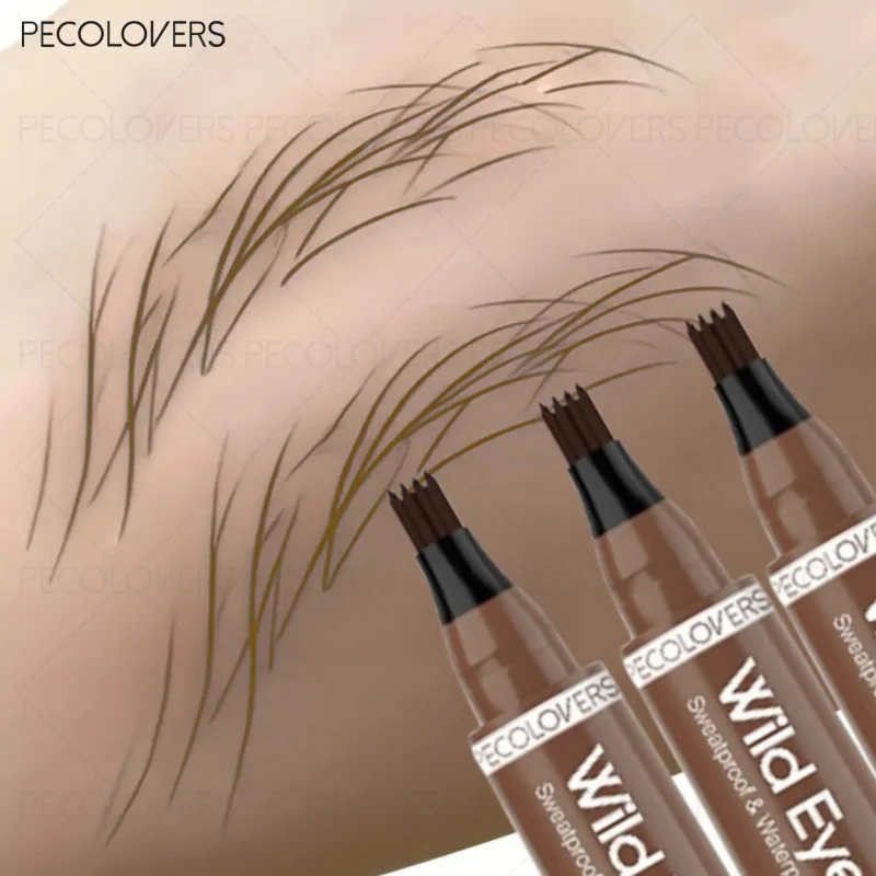 Crayon à sourcils 3 pièces, remplissage des sourcils, sélection multicolore, imperméable et résistant à la sueur, cosmétiques pour sourcils
