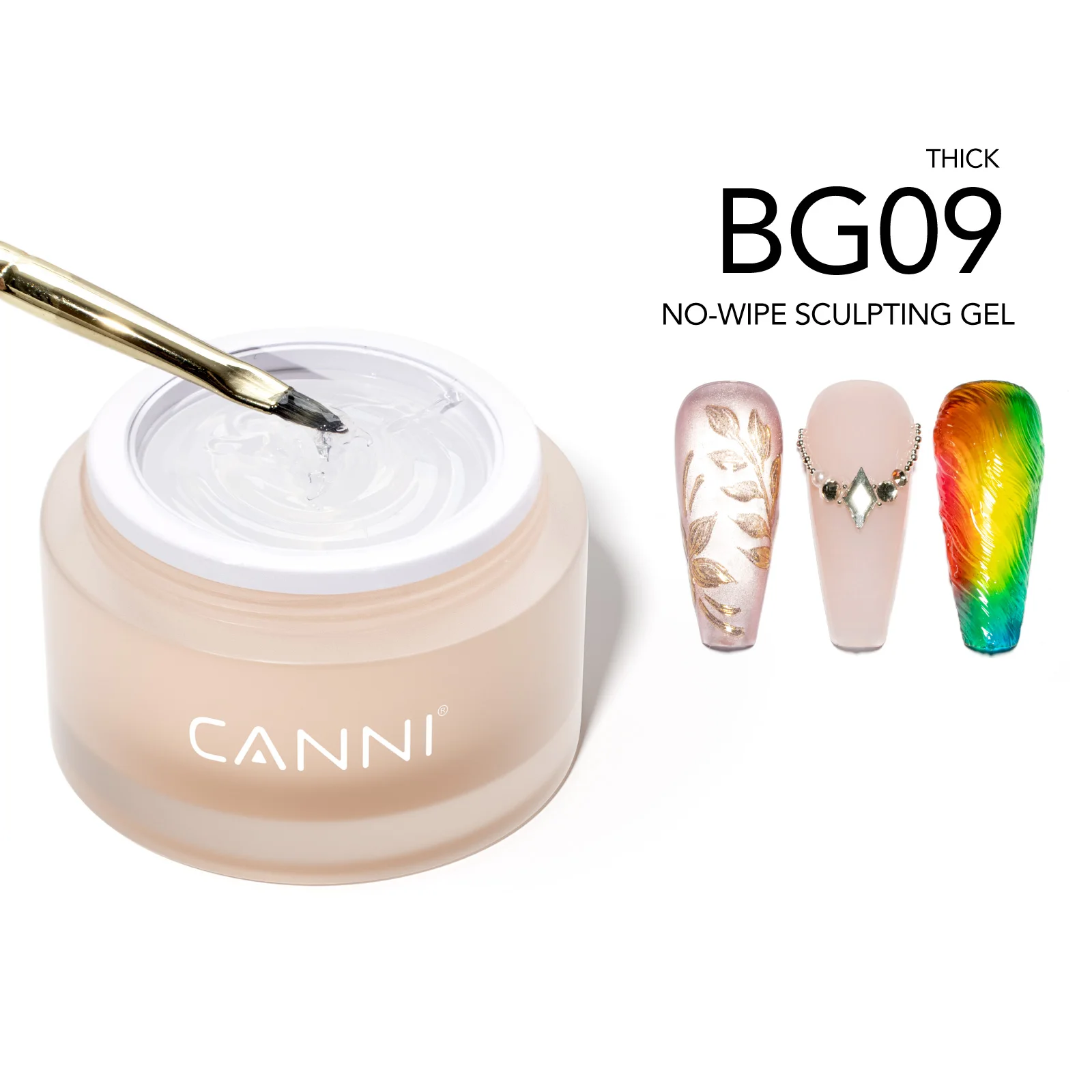 10ml CANNI Neuerscheinung Multifunktionales Gel 5 in 1 Schwarz Weiß Plastergel Ohne Brennen Abziehbares UV-LED-Konstruktionsgel für Nagel-Maniküre – Detail 11
