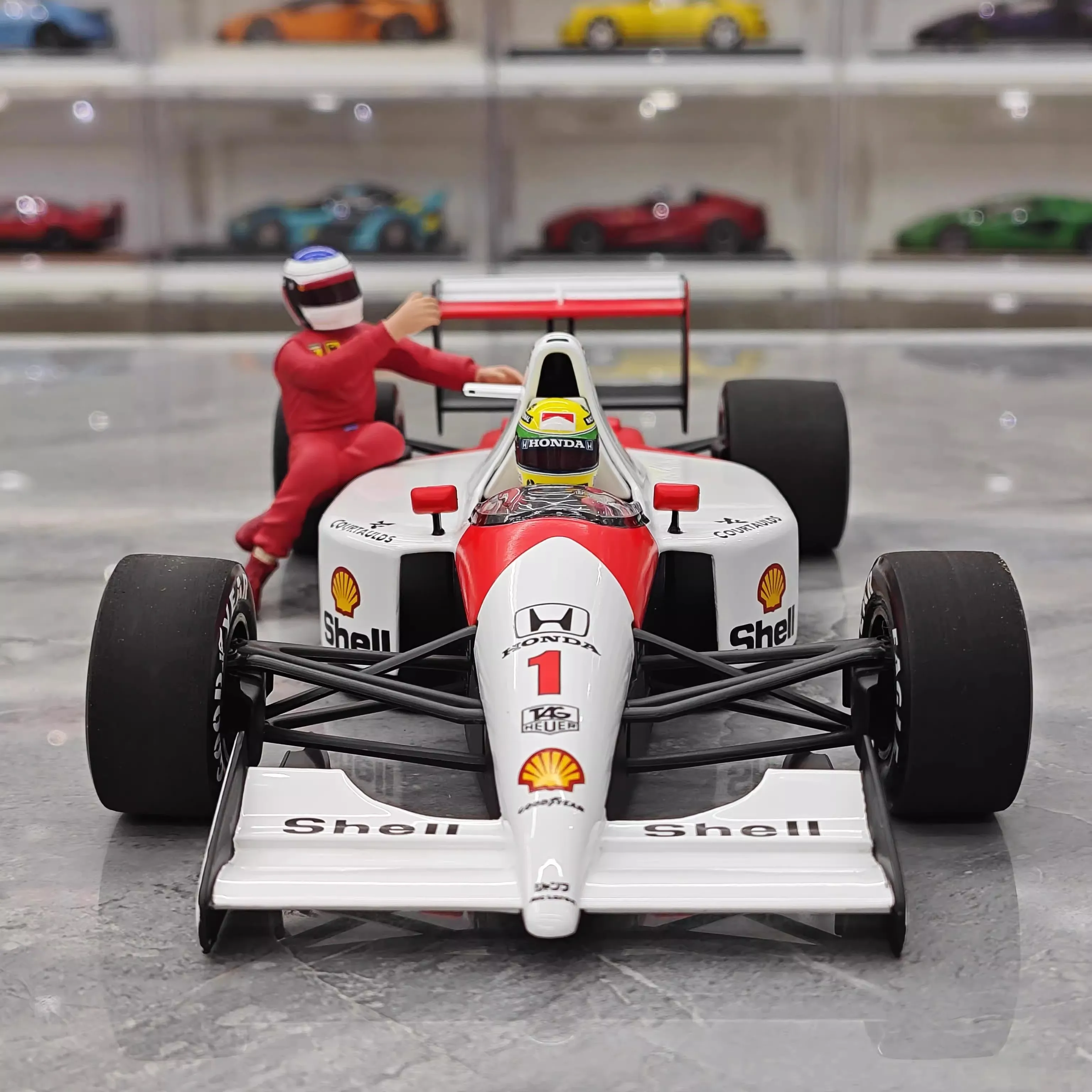 MINICHAMPS 1/18 McLaren Car Model Honda F1 MP4/6 SENNA Alloy