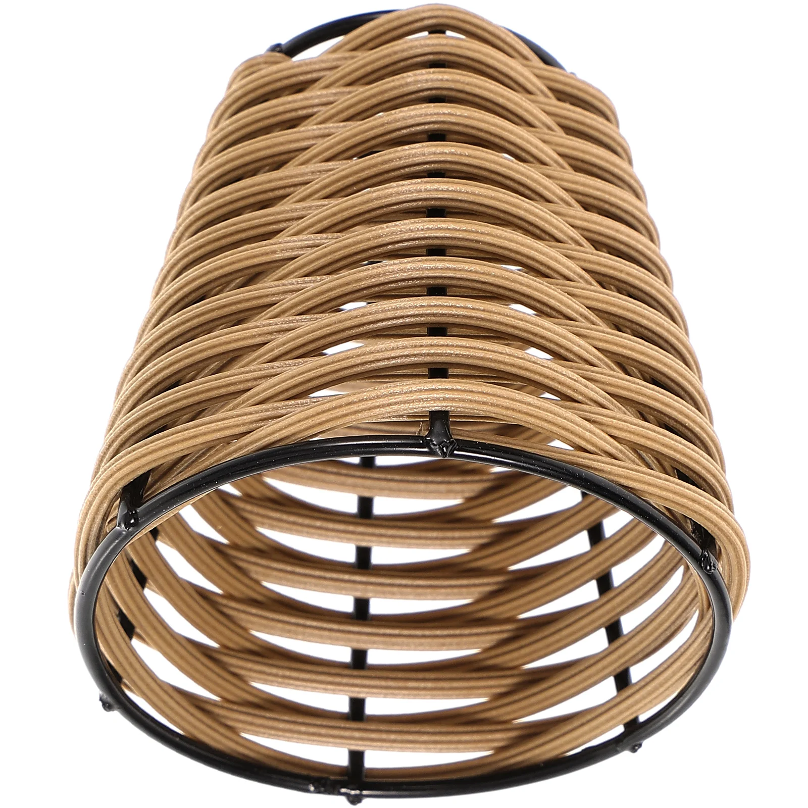 Japanese Rattan Small Lampshade Table Lighting Accessories DIY (brown) Shades Embedded