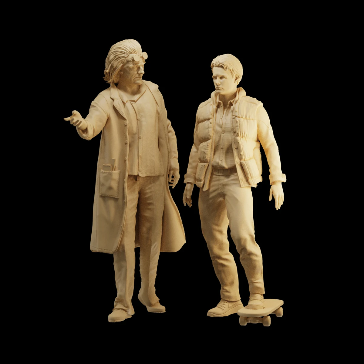 

3D Printed 1/64 1/43 1/35 Doctor Skateboarding Youth Figure Diorama Sand Table Street Scene Prop Figurine Model for Car Vehicles