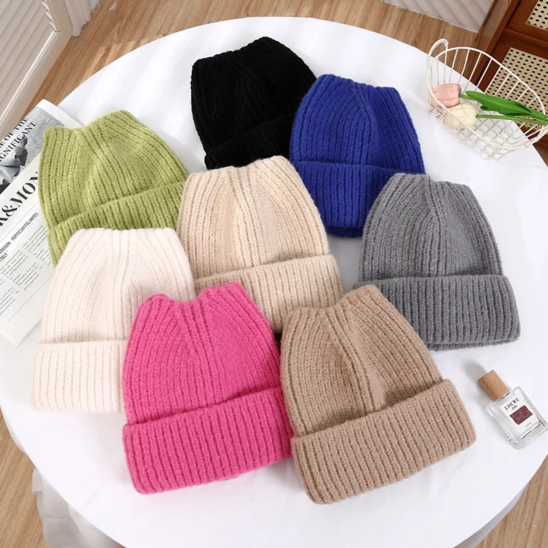 

Unisex Winter Hats Solid Warm Soft Knitted Hats Autumn Acrylic Hip Hop Caps Women's Skullies Beanies For Women Men Dropshipping