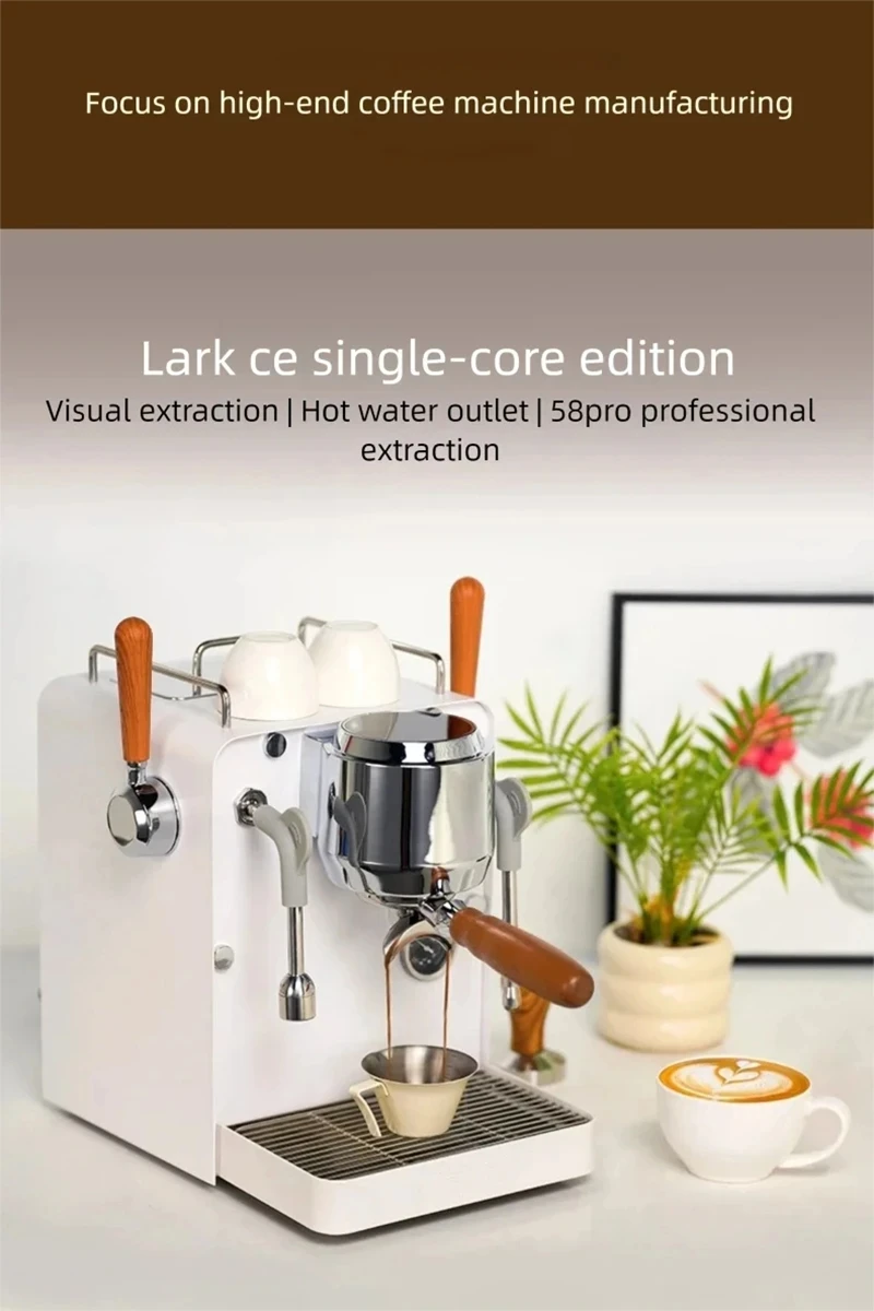 

CAFOVO E101 58mm Espresso Machine with PID Semi-automatic Coffee Machine Pressure Gauge & Steam Wand for Home Barista 220V